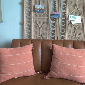 ⚠️SOLD⚠️Like New - pink tasseled throw pillows
